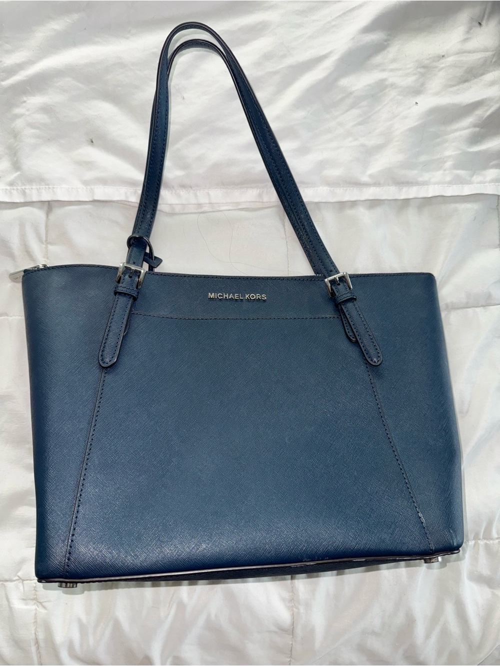 Michael Kors Navy Saffiano Leather Tote Bag